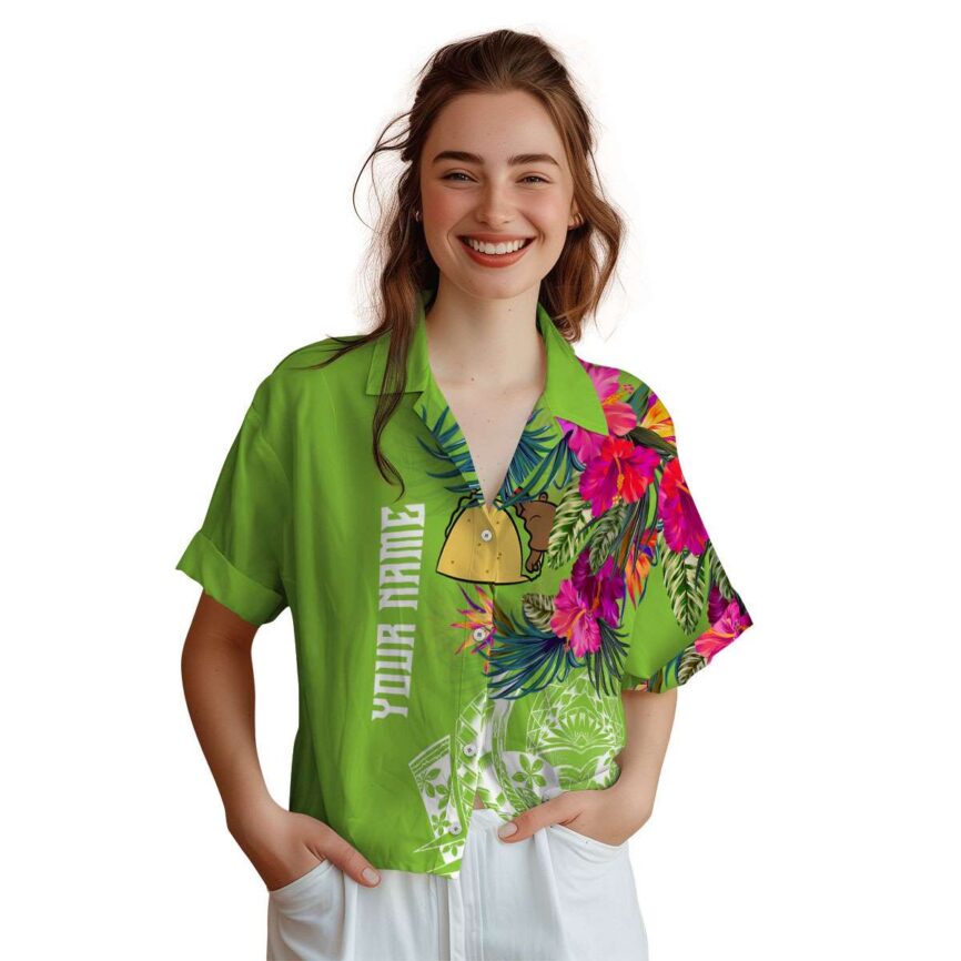 Custom Capybara Polynesian Flowers Hawaiian Shirt Top rated