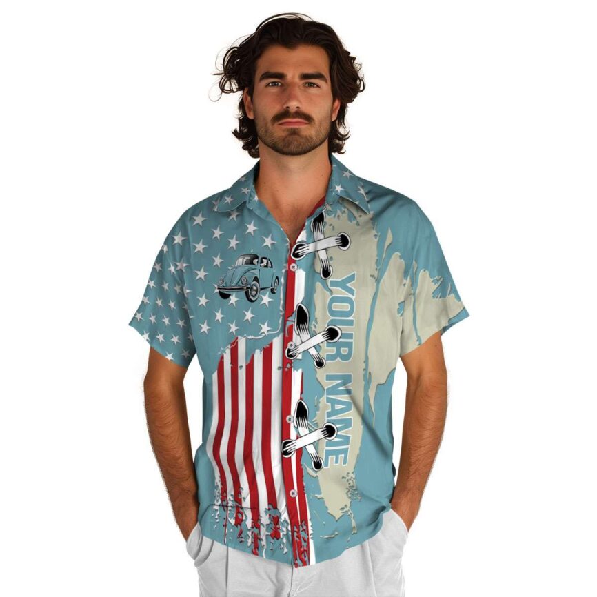 Custom Car Flag Stitches Hawaiian Shirt New Arrival