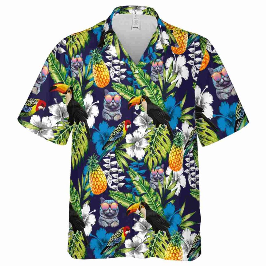 Custom Cat Toucan Bird Hawaiian Shirt Fashion forward