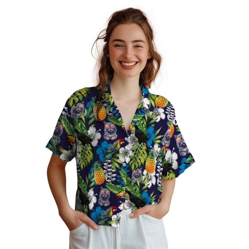 Custom Cat Toucan Bird Hawaiian Shirt Top rated