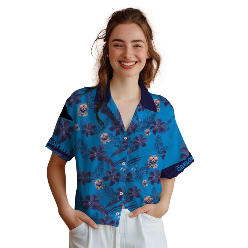 Custom Cat Tropical Flower Hawaiian Shirt Top rated