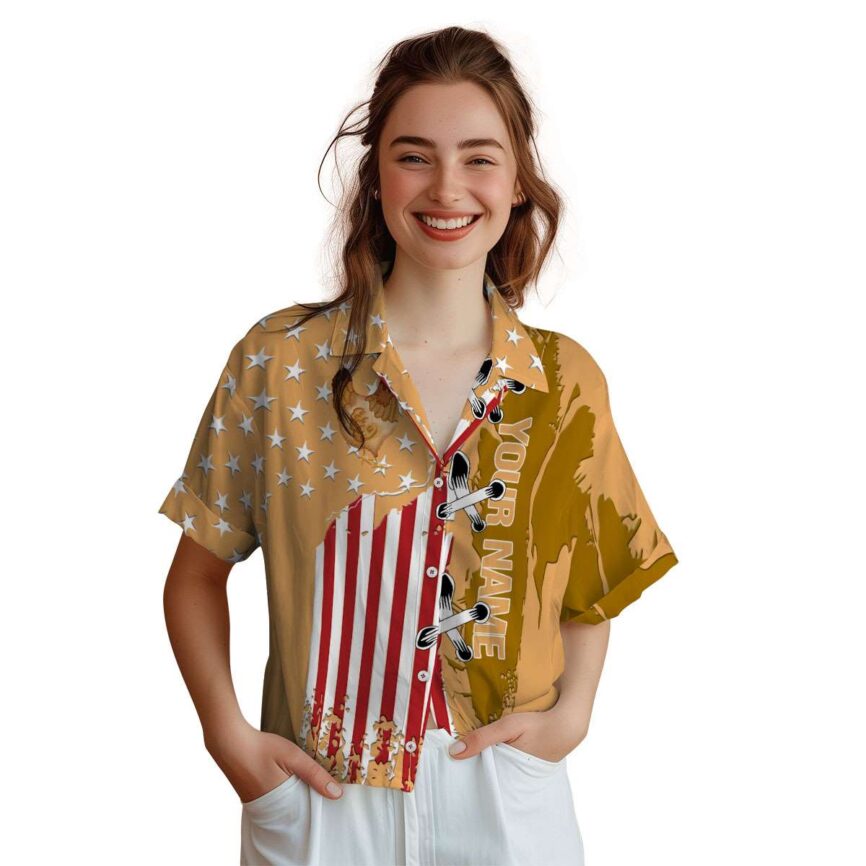 Custom Chicken Flag Stitches Hawaiian Shirt Top rated