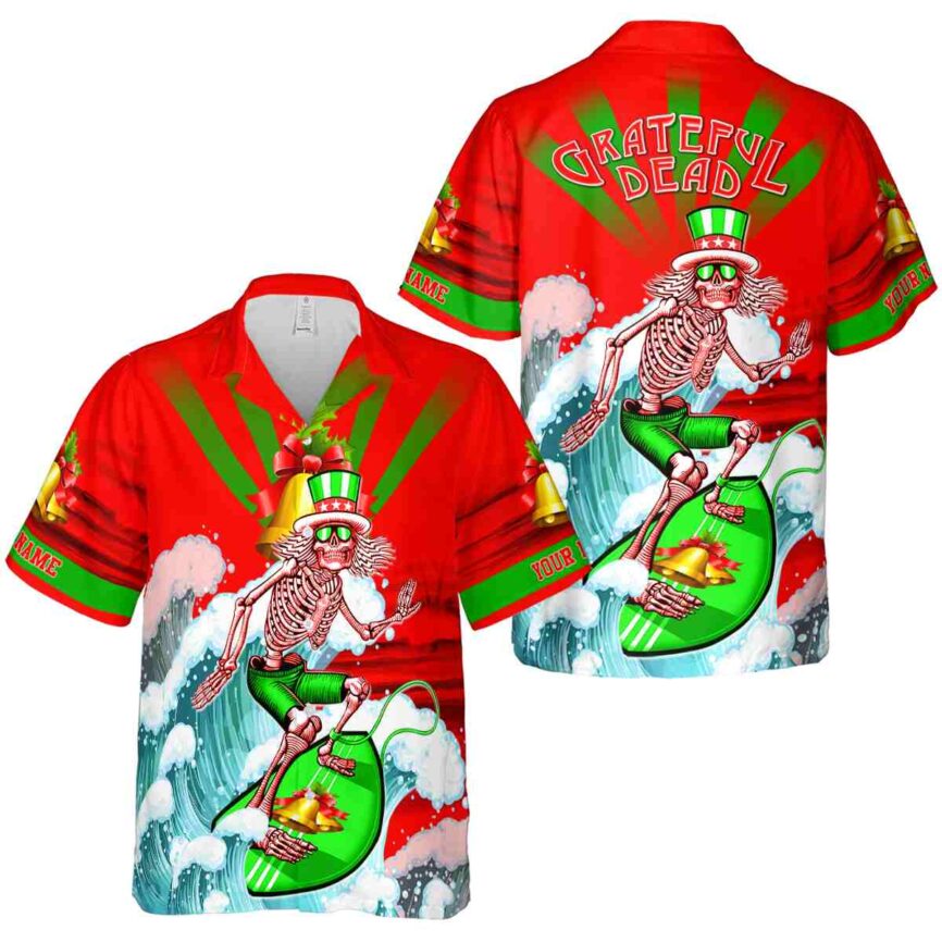 Custom Christmas Grateful Dead Motif Hawaiian Shirt Premium grade