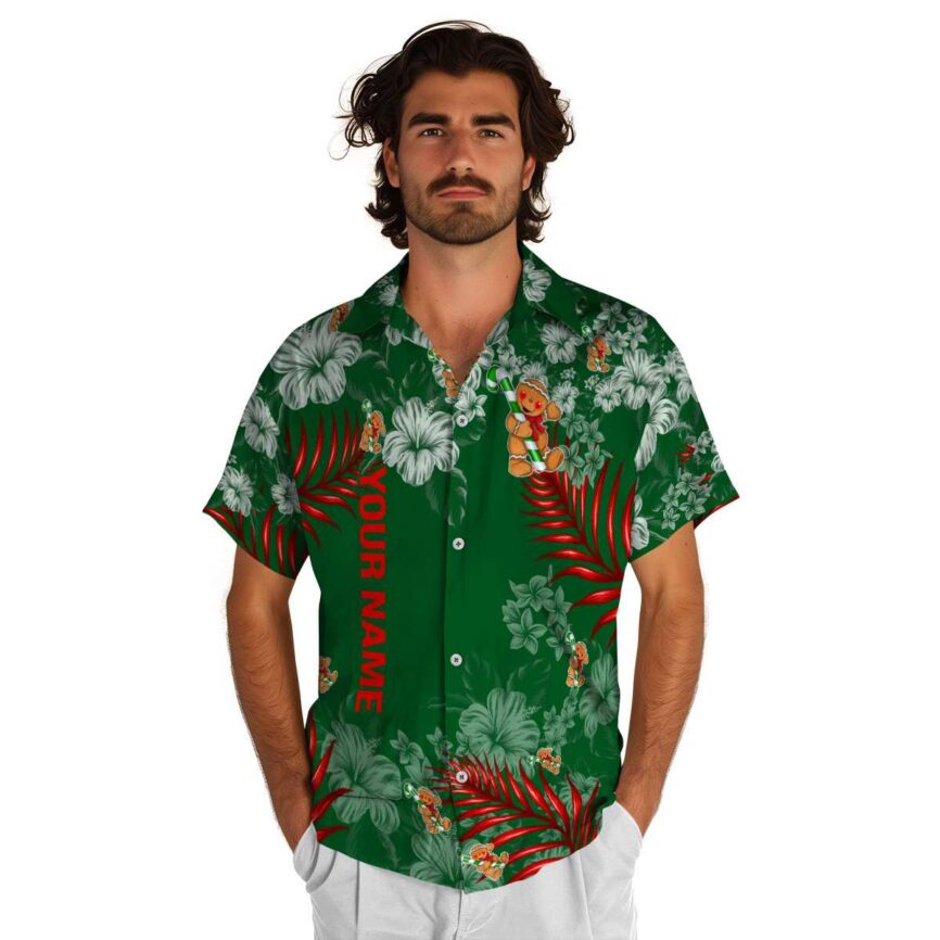 Custom Christmas Hibiscus Pattern Hawaiian Shirt New Arrival