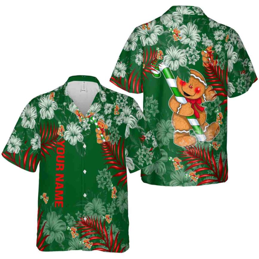 Custom Christmas Hibiscus Pattern Hawaiian Shirt Premium grade