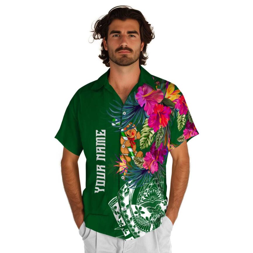 Custom Christmas Polynesian Flowers Hawaiian Shirt New Arrival