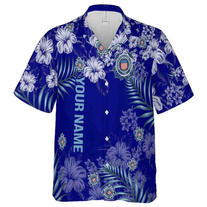 Custom Coast Guard Hibiscus Pattern Hawaiian Shirt Fashion forward