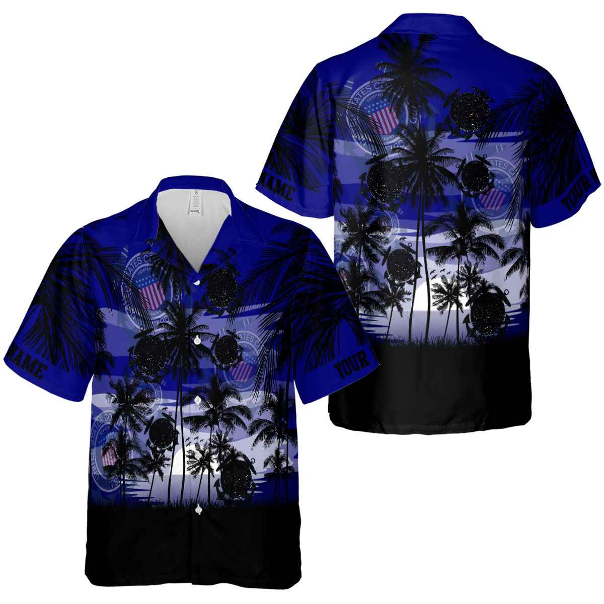 Custom Coast Guard Island Scenery Hawaiian Shirt Premium grade Custom Coast Guard Island Scenery Hawaiian Shirt Premium grade