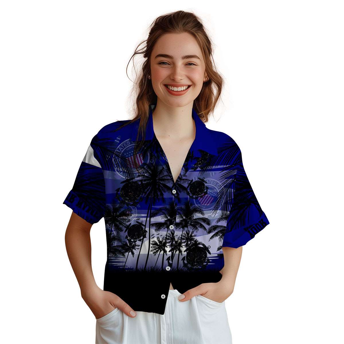 Custom Coast Guard Island Scenery Hawaiian Shirt Top rated Custom Coast Guard Island Scenery Hawaiian Shirt Top rated