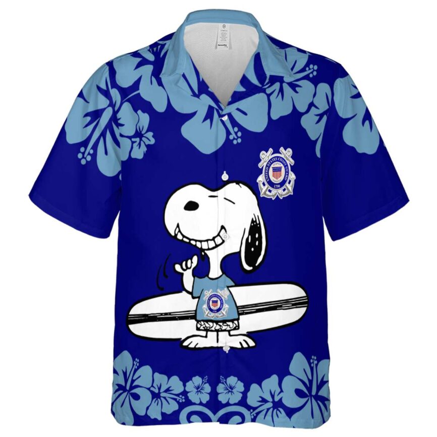 Custom Coast Guard Surfing Snoopy Hawaiian Shirt Fashion forward