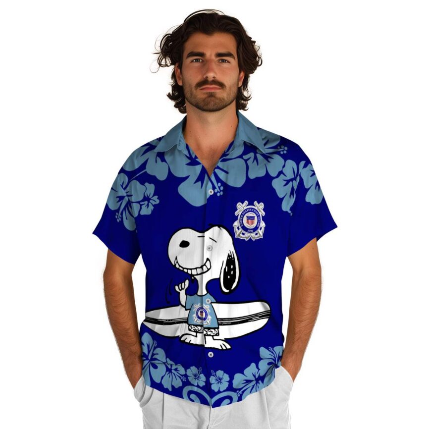 Custom Coast Guard Surfing Snoopy Hawaiian Shirt New Arrival