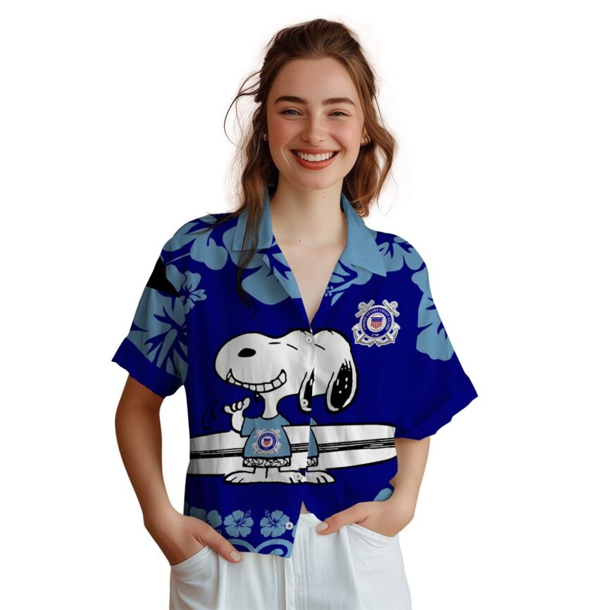 Custom Coast Guard Surfing Snoopy Hawaiian Shirt Top rated