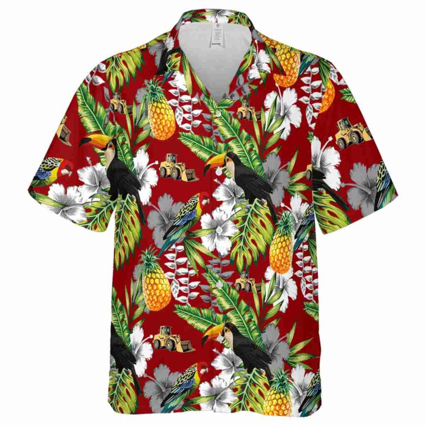 Custom Construction Toucan Bird Hawaiian Shirt Fashion forward