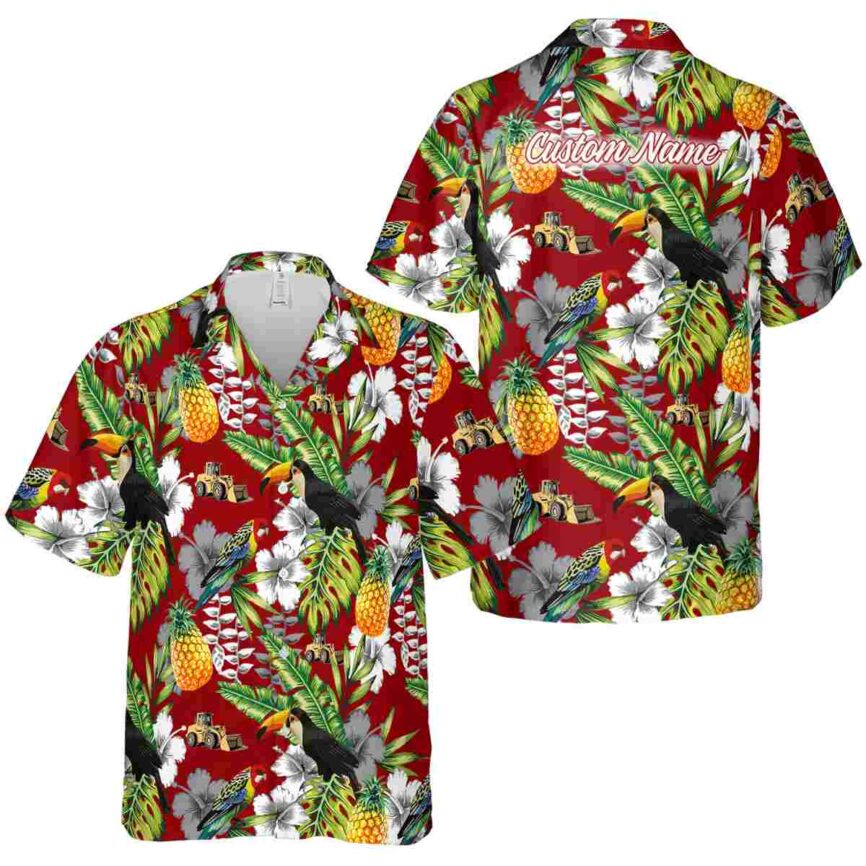 Custom Construction Toucan Bird Hawaiian Shirt Premium grade