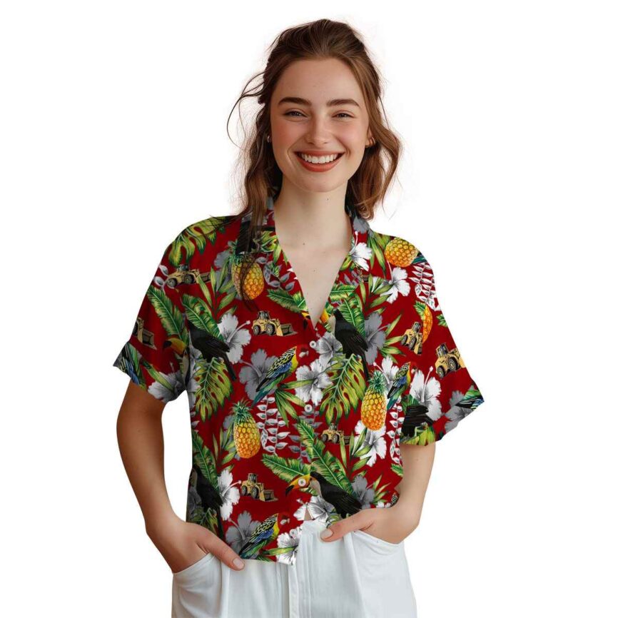 Custom Construction Toucan Bird Hawaiian Shirt Top rated