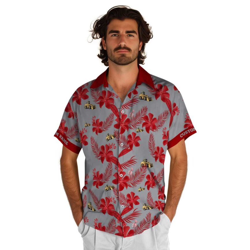 Custom Construction Tropical Flower Hawaiian Shirt New Arrival