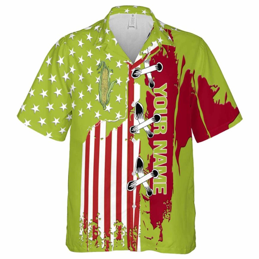 Custom Corn Flag Stitches Hawaiian Shirt Fashion forward