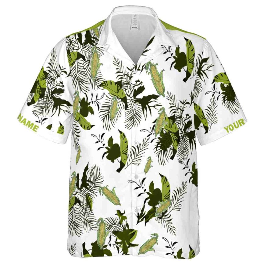 Custom Corn Leafy Accents Hawaiian Shirt Fashion forward