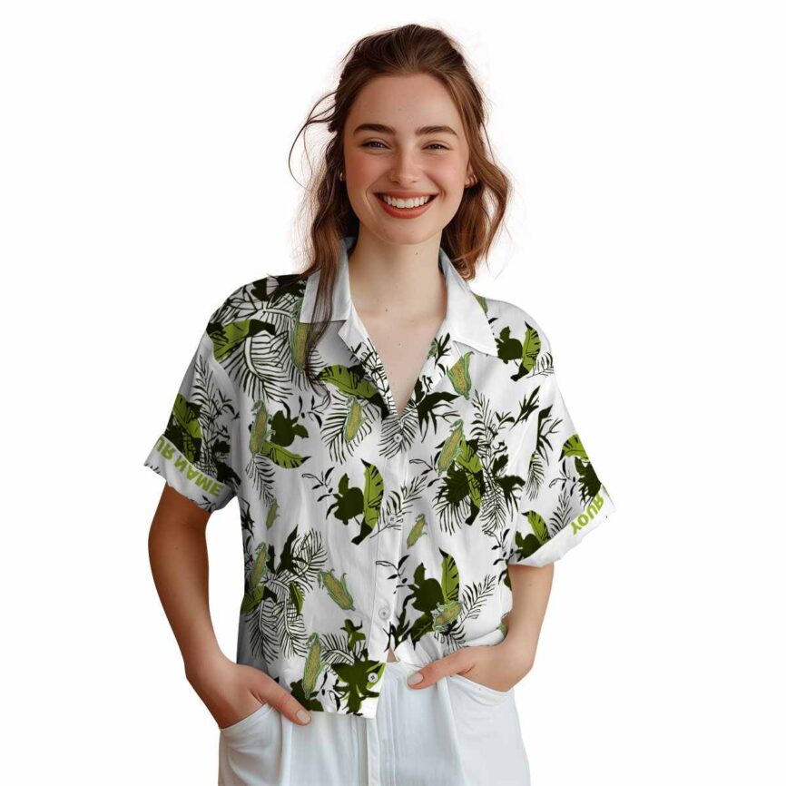 Custom Corn Leafy Accents Hawaiian Shirt Top rated