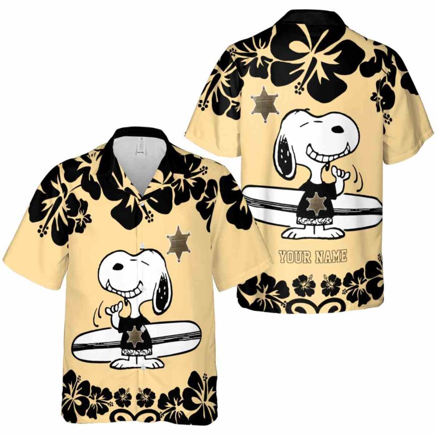 Custom Cowboy Surfing Snoopy Hawaiian Shirt Premium grade