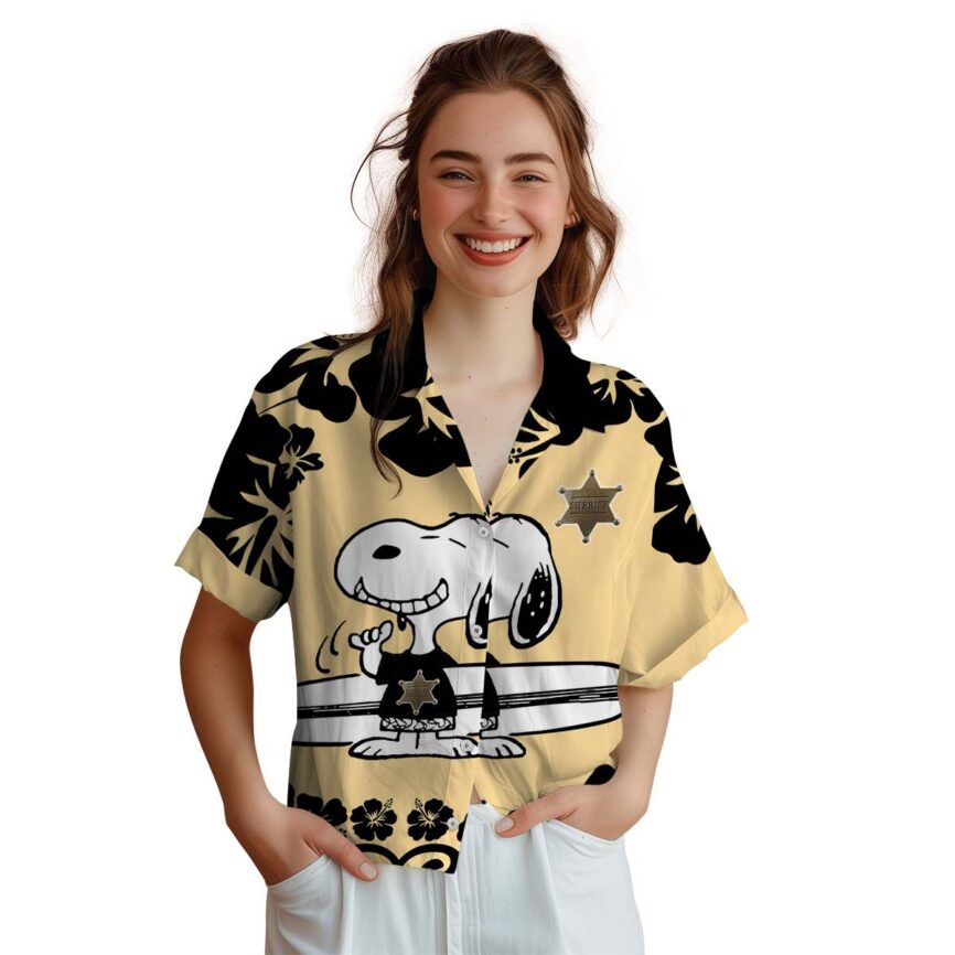 Custom Cowboy Surfing Snoopy Hawaiian Shirt Top rated