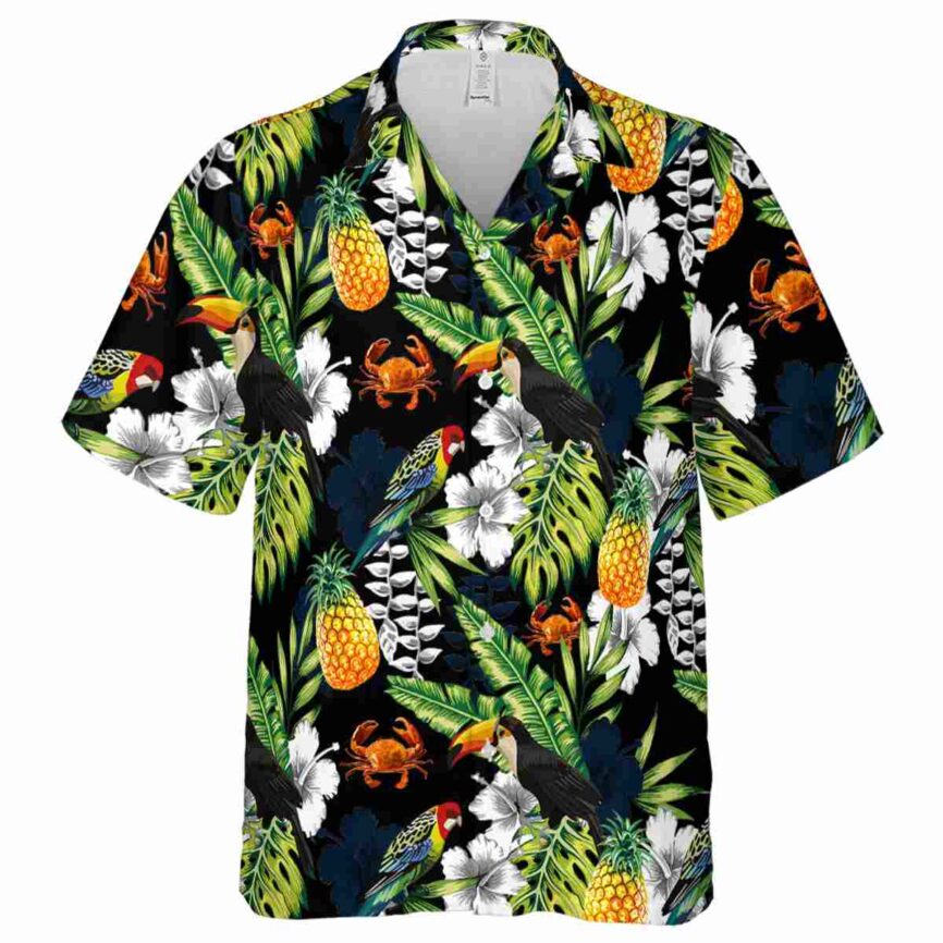 Custom Crab Toucan Bird Hawaiian Shirt Fashion forward