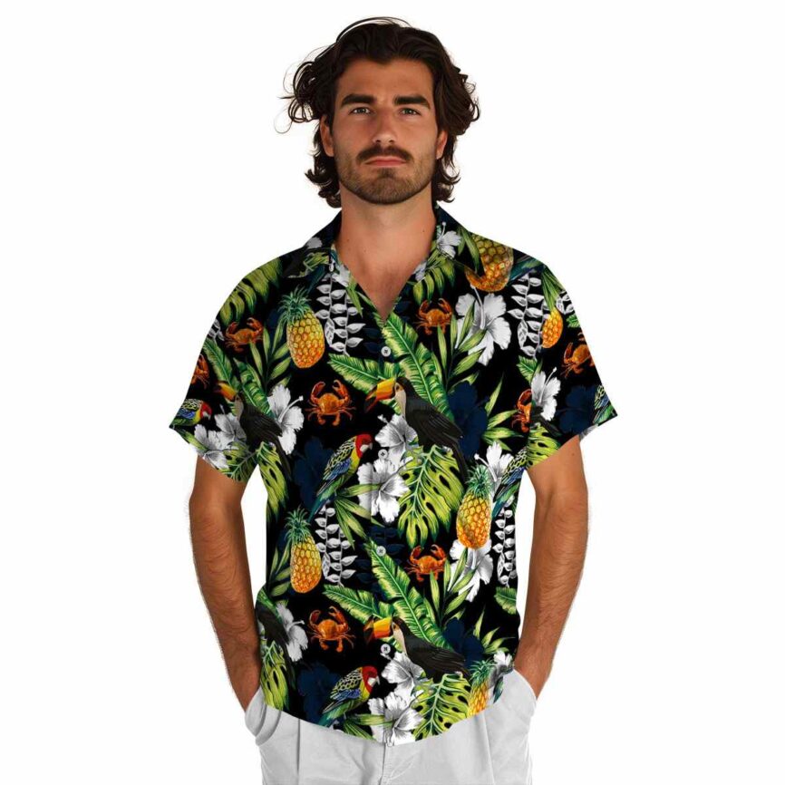 Custom Crab Toucan Bird Hawaiian Shirt New Arrival