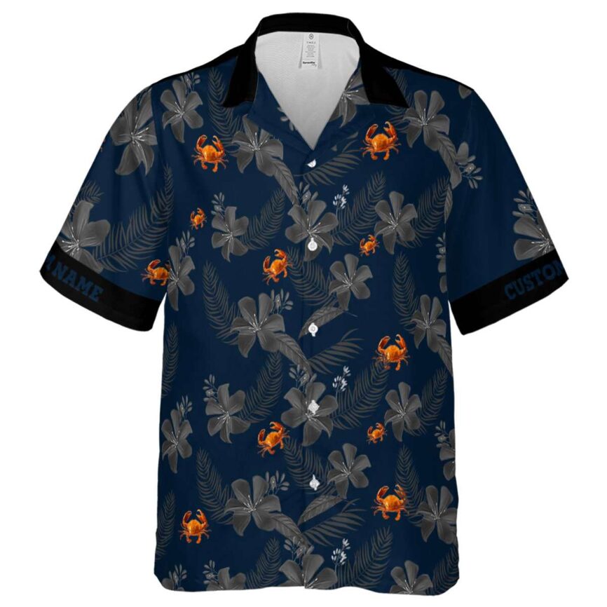 Custom Crab Tropical Flower Hawaiian Shirt Fashion forward