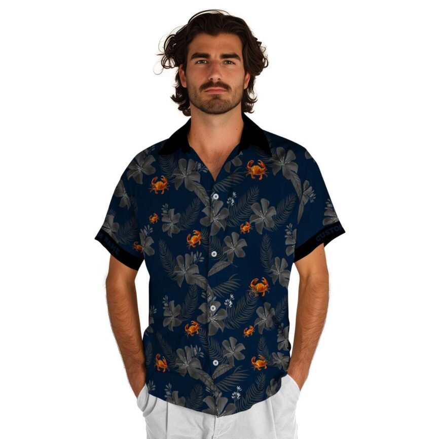 Custom Crab Tropical Flower Hawaiian Shirt New Arrival