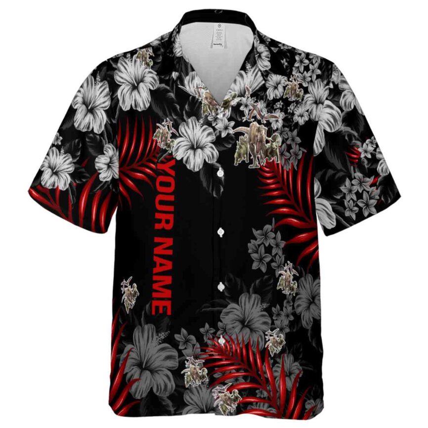 Custom Dinosaur Hibiscus Pattern Hawaiian Shirt Fashion forward