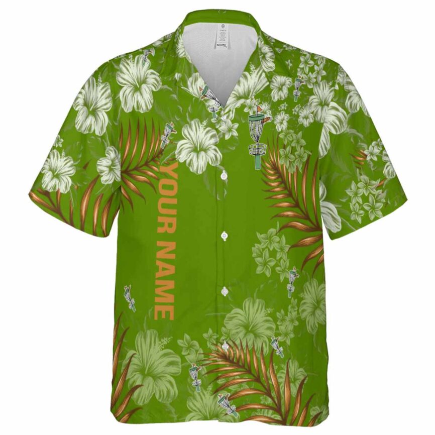 Custom Disc Golf Hibiscus Pattern Hawaiian Shirt Fashion forward