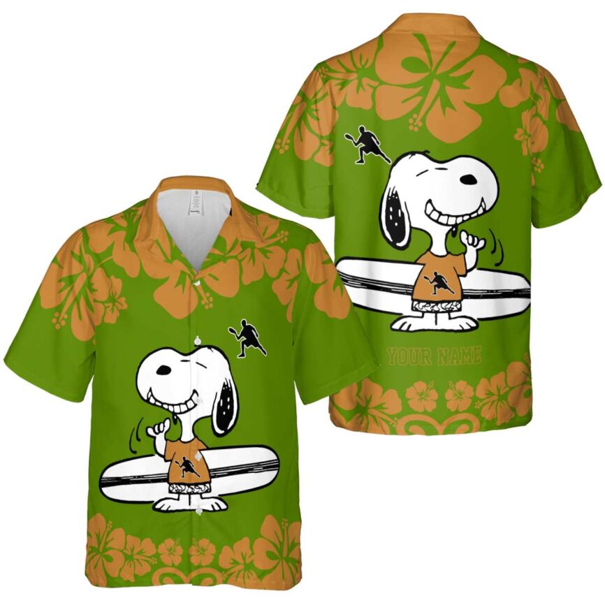 Custom Disc Golf Surfing Snoopy Hawaiian Shirt Premium grade