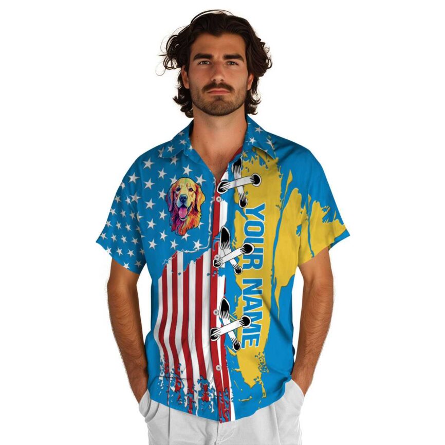 Custom Dog Flag Stitches Hawaiian Shirt New Arrival