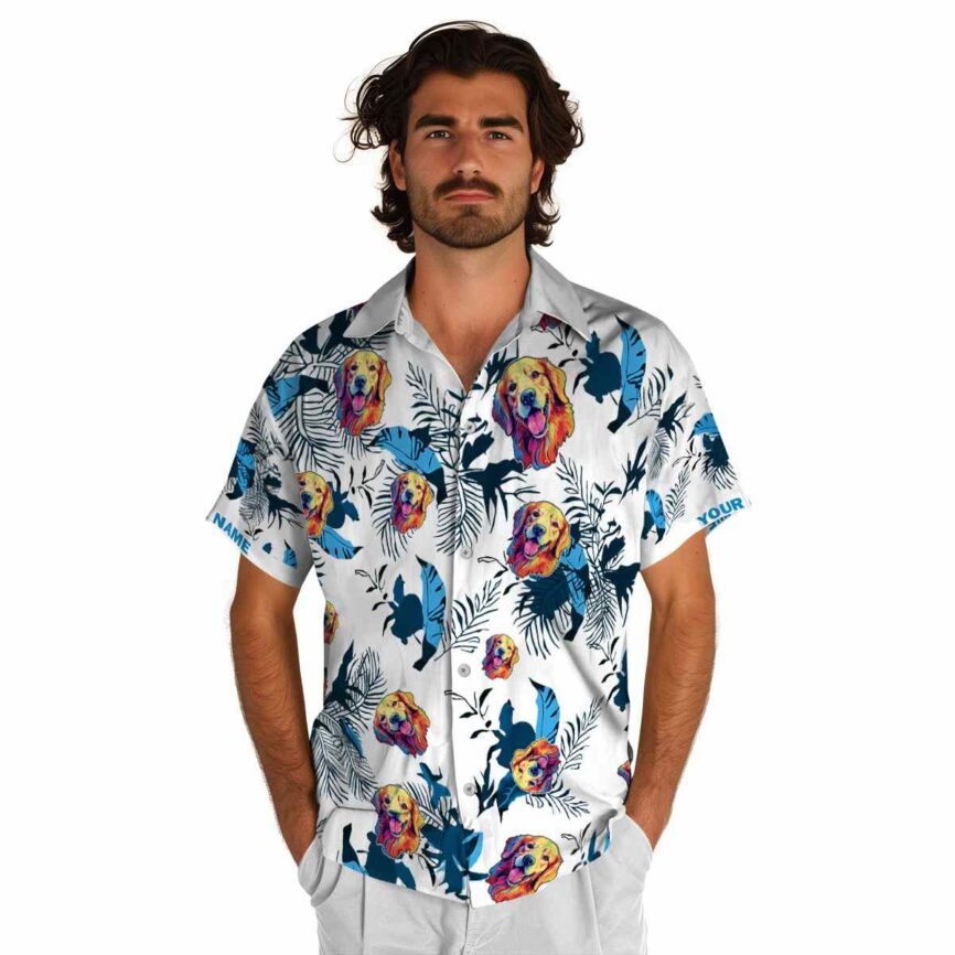 Custom Dog Leafy Accents Hawaiian Shirt New Arrival