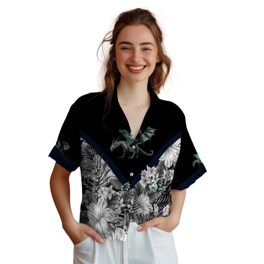 Custom Dragon Bold Floral Number Hawaiian Shirt Top rated