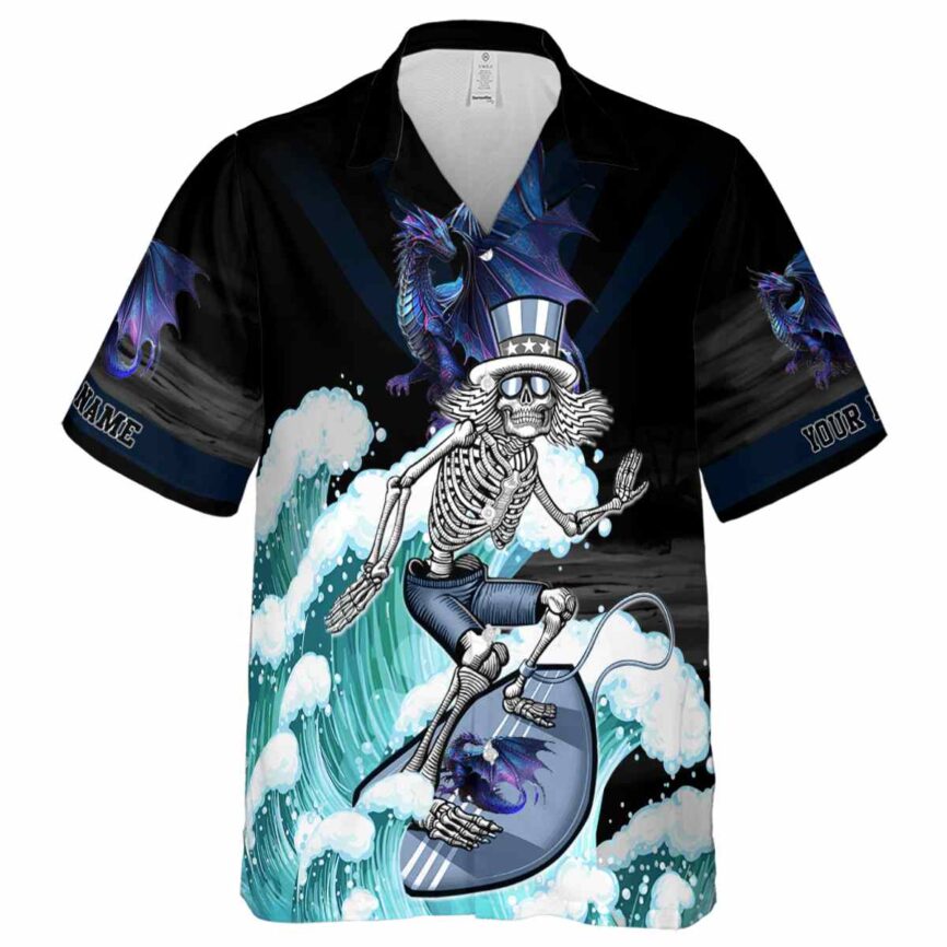 Custom Dragon Grateful Dead Motif Hawaiian Shirt Fashion forward