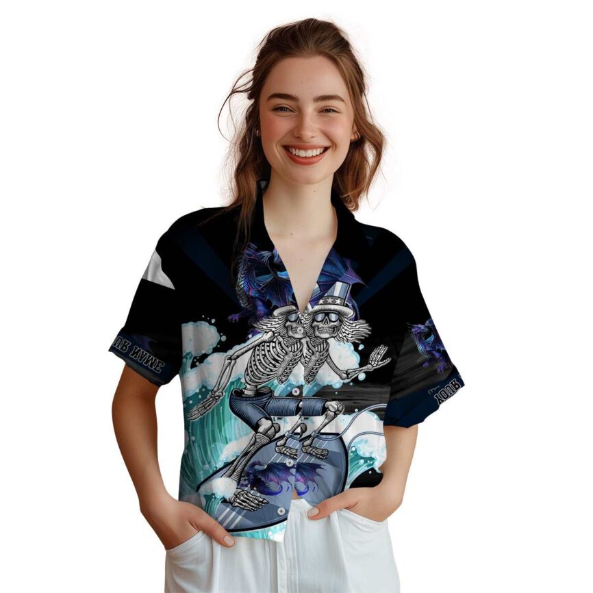 Custom Dragon Grateful Dead Motif Hawaiian Shirt Top rated