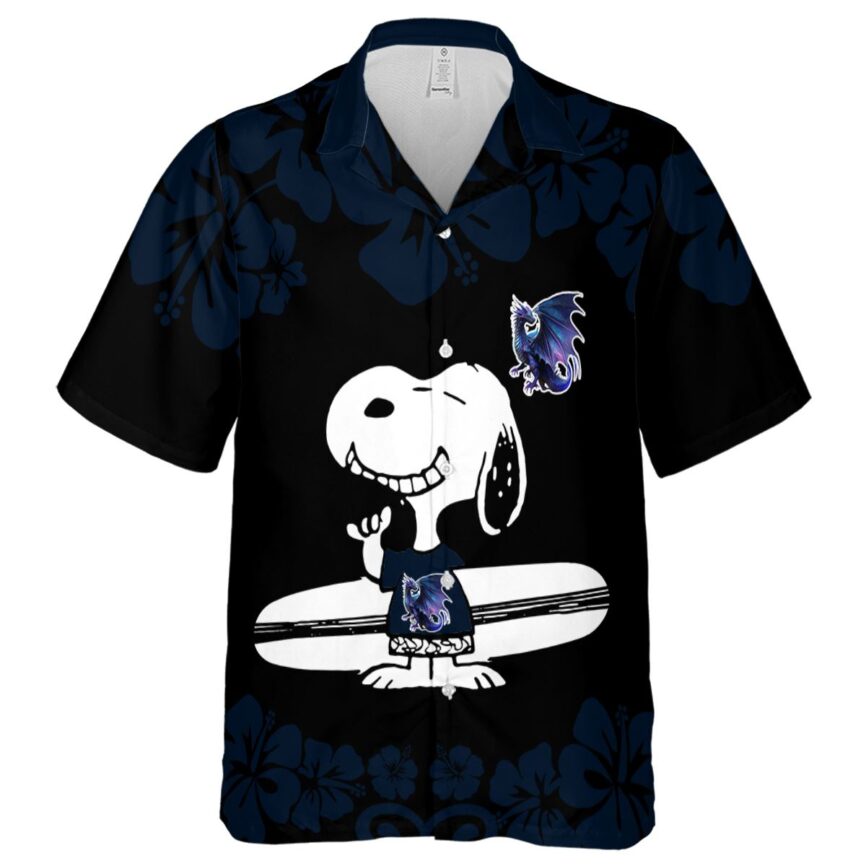 Custom Dragon Surfing Snoopy Hawaiian Shirt Fashion forward