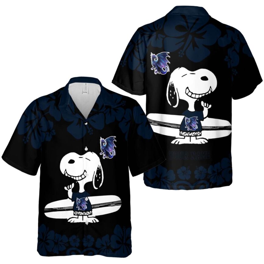 Custom Dragon Surfing Snoopy Hawaiian Shirt Premium grade