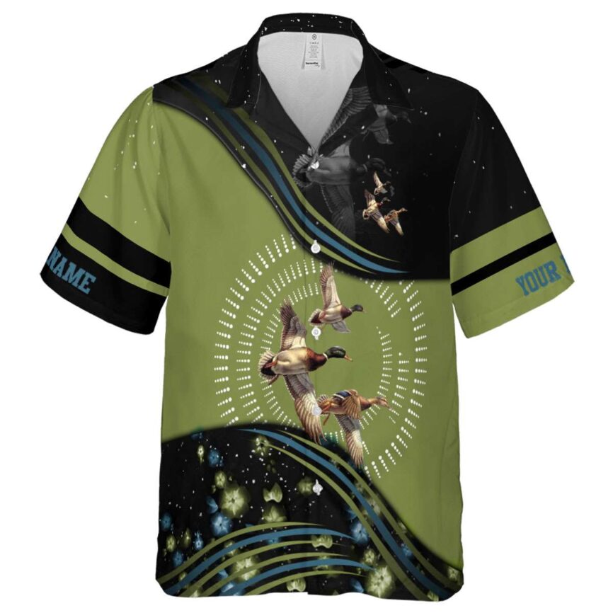 Custom Duck Dynamic Swirl Hawaiian Shirt Fashion forward