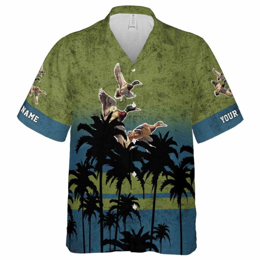 Custom Duck Sunset Gradient Hawaiian Shirt Fashion forward