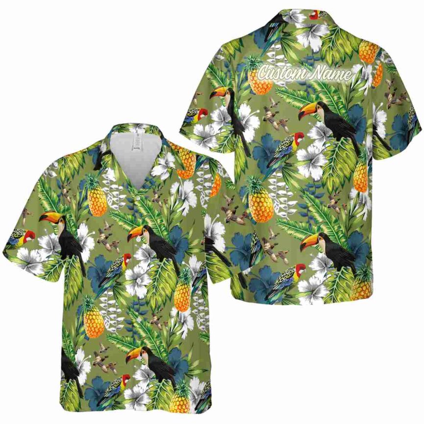 Custom Duck Toucan Bird Hawaiian Shirt Premium grade