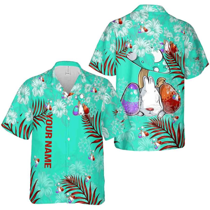 Custom Easter Hibiscus Pattern Hawaiian Shirt Premium grade