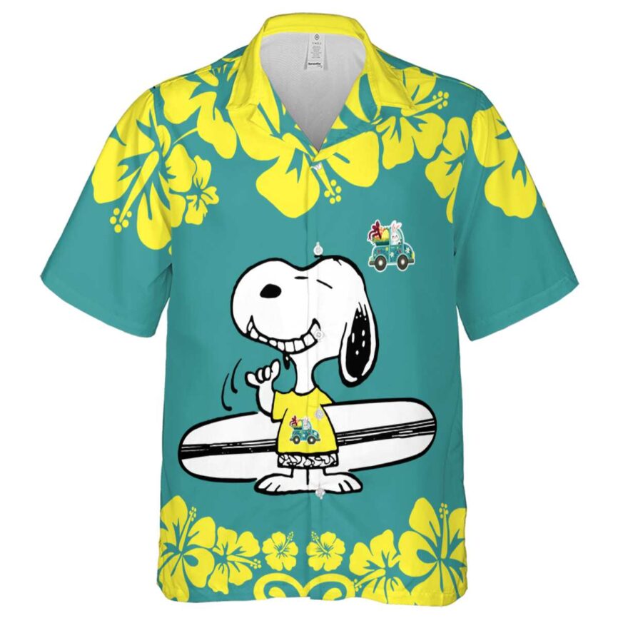 Custom Easter Surfing Snoopy Hawaiian Shirt Fashion forward