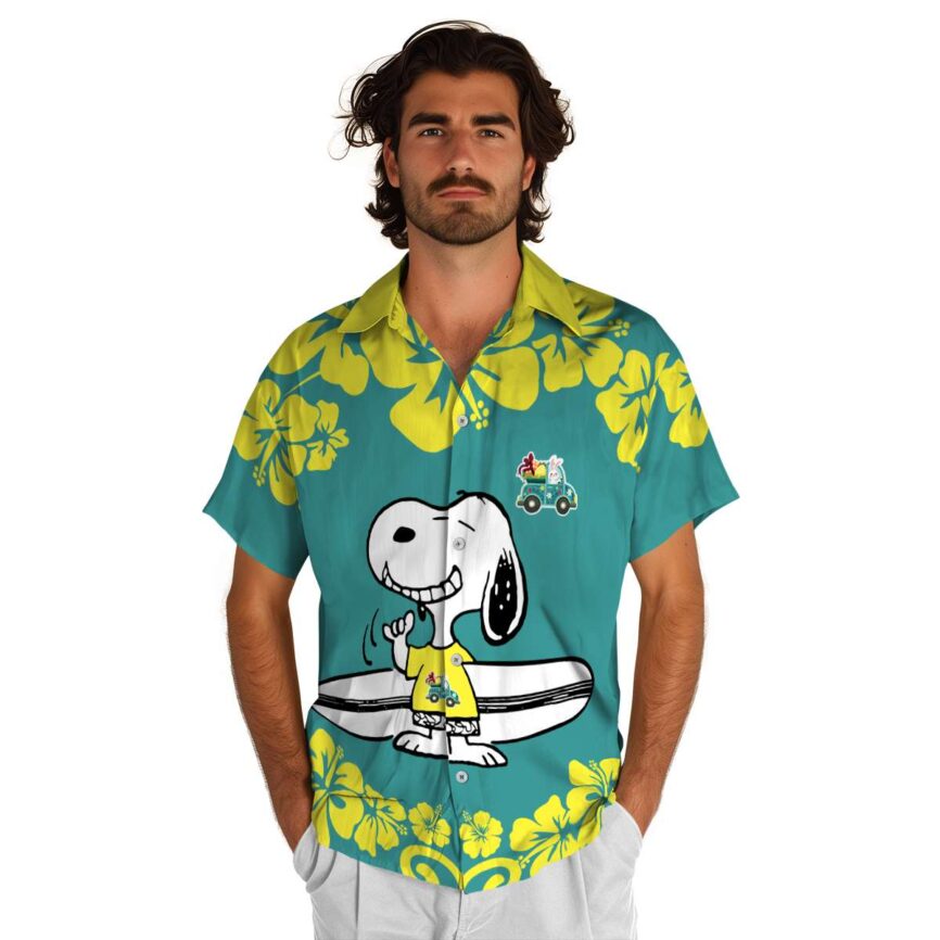 Custom Easter Surfing Snoopy Hawaiian Shirt New Arrival