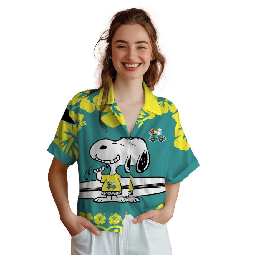 Custom Easter Surfing Snoopy Hawaiian Shirt Top rated