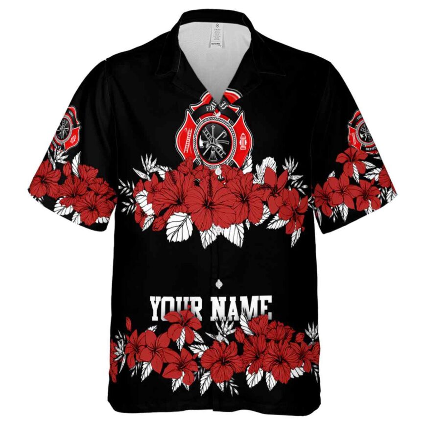 Custom Firefighter Hibiscus Band Hawaiian Shirt Fashion forward