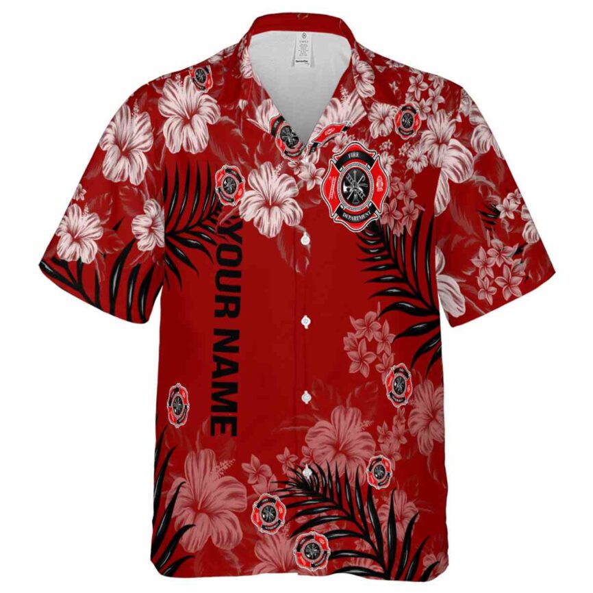 Custom Firefighter Hibiscus Pattern Hawaiian Shirt Fashion forward