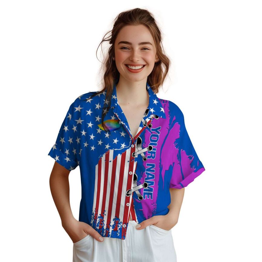 Custom Fish Flag Stitches Hawaiian Shirt Top rated