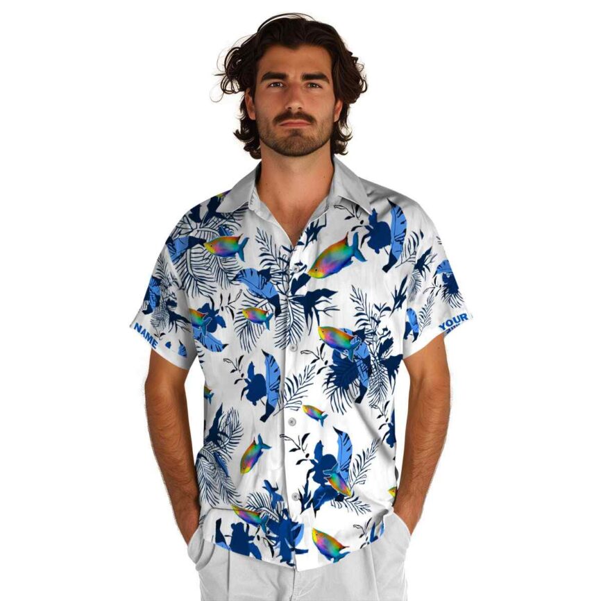 Custom Fish Leafy Accents Hawaiian Shirt New Arrival